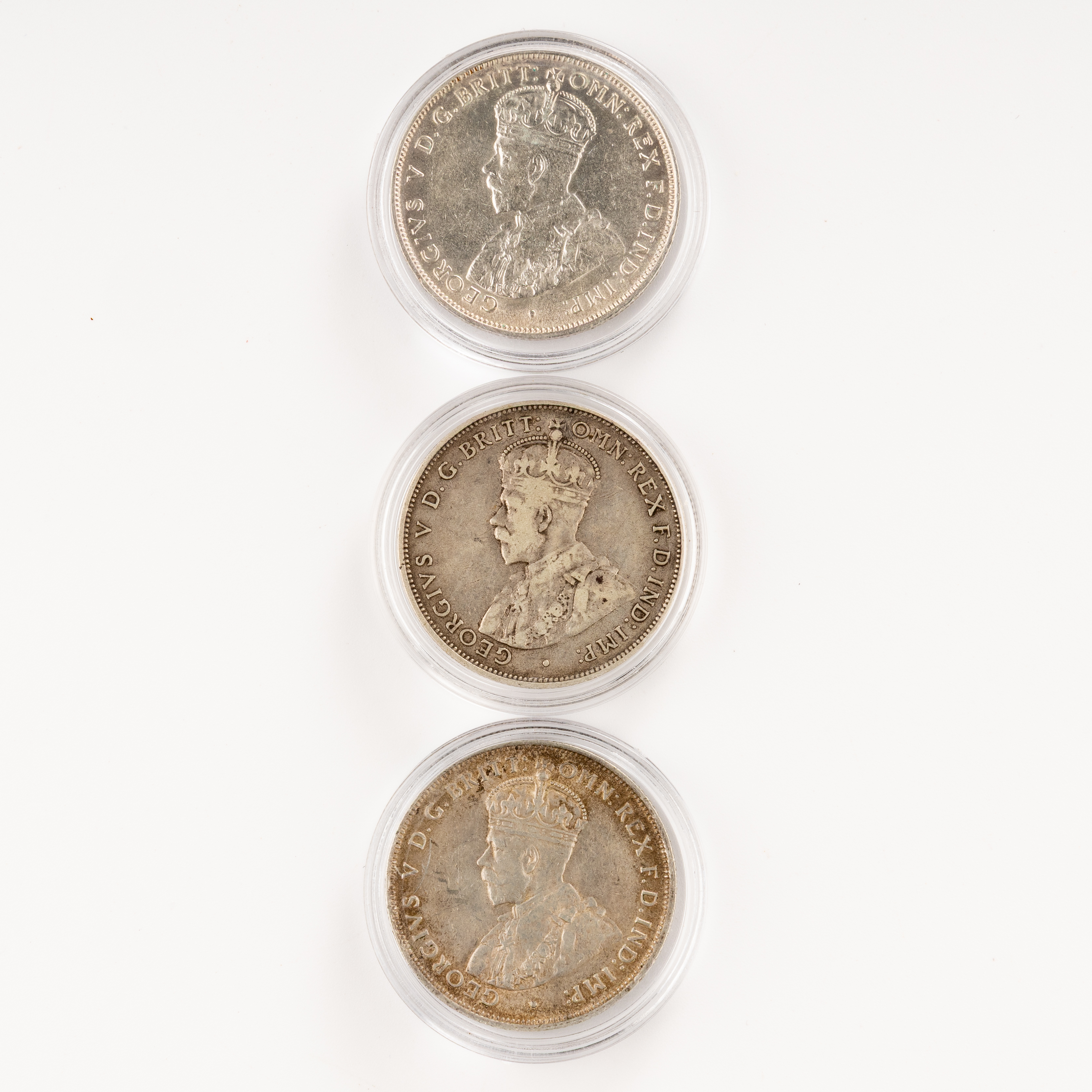 George V, Florin, 1911 - 1915-H, F - VF
