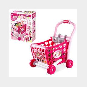 30 Piece Shopping Cart Kids Pretend Play Grocery Food Trolley Toy Set 51745/18291 AS B1 (S2)
