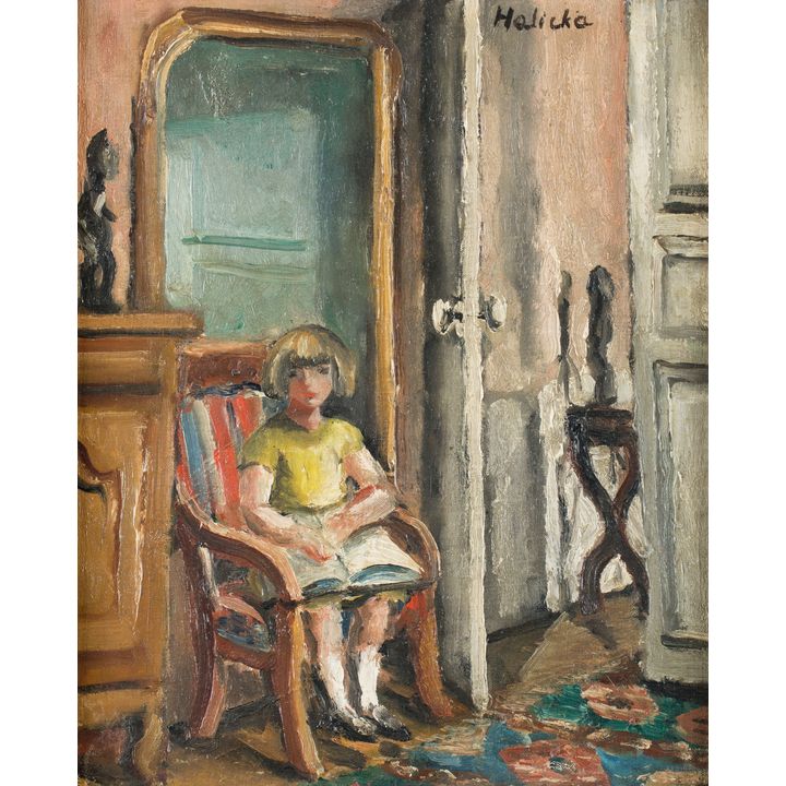 Alicja Halicka | Dziewczynka w fotelu, ok. 1926–1928