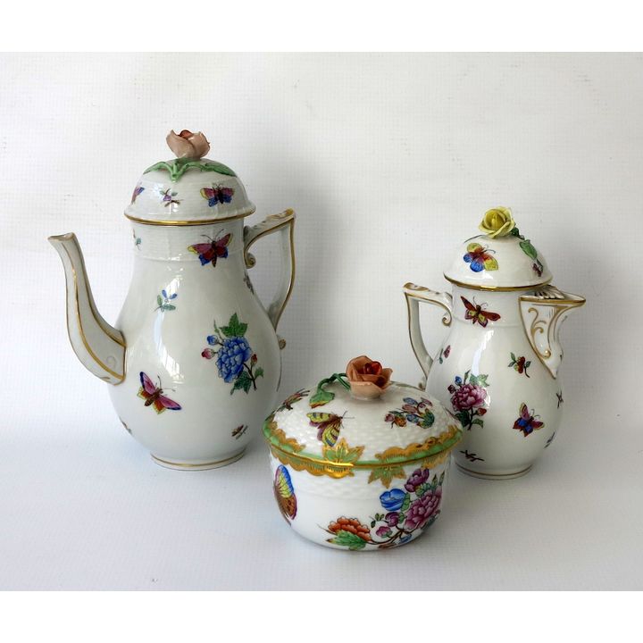 HEREND PORCELAIN CHOCOLATE SERVICE
