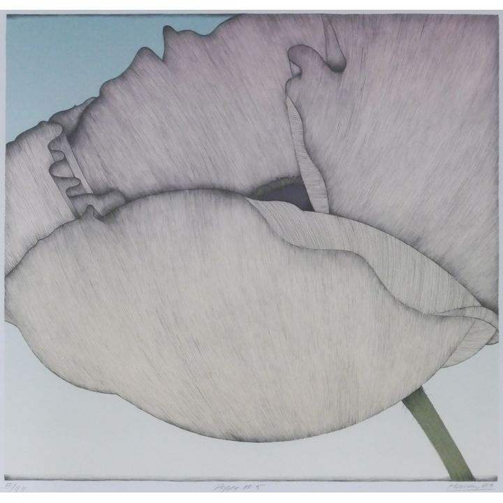 Art Hansen ''Poppy #5'' 1983 Color Lithograph