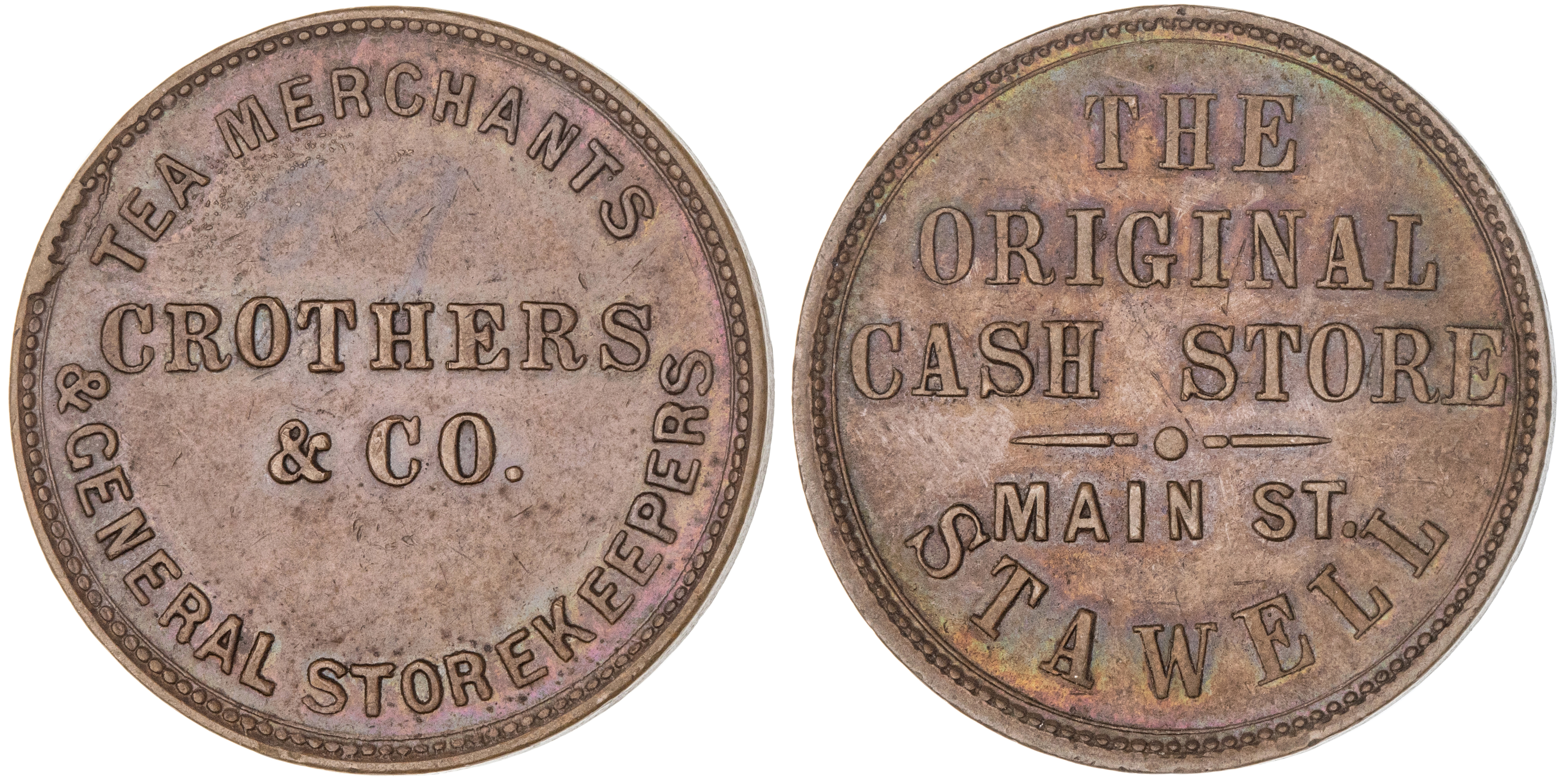 Stawell, Victoria, Crothers & Co., Halfpenny, gVF