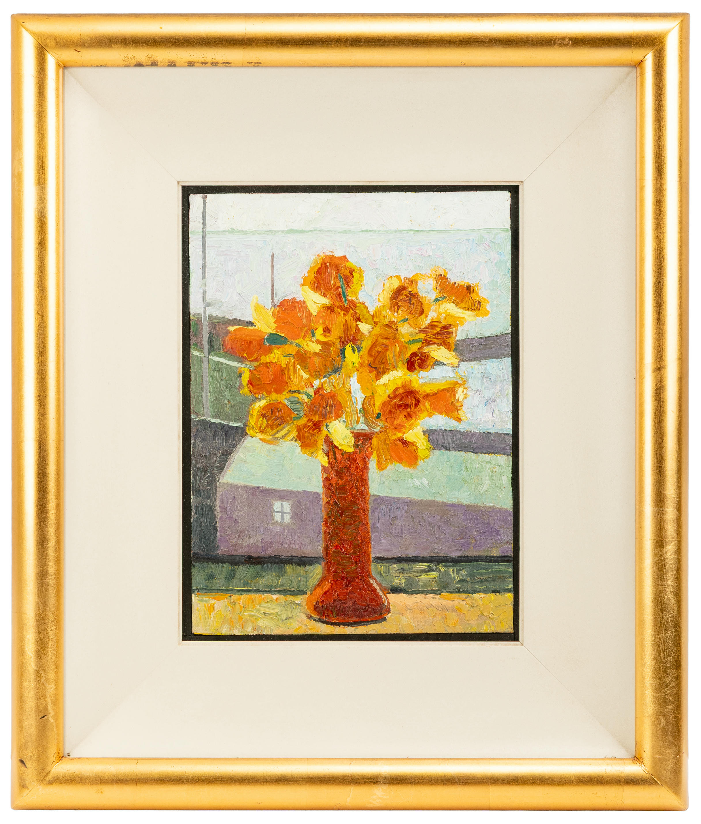 101 · V. (Vickie?) Glazier, (1966-), Flowers at the Window, 2002