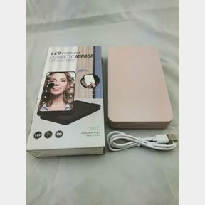 LED portable cosmetic mirror (pink) - 50670/339