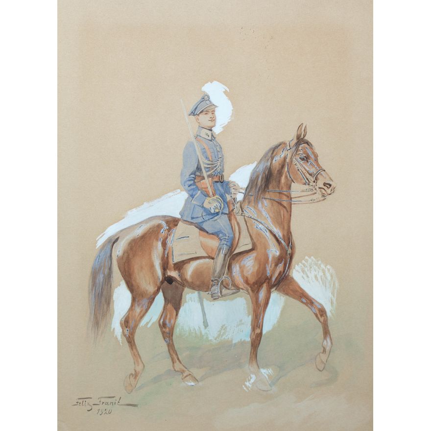 Feliks Franicz (Franić) | Ułan na koniu, 1920 r.