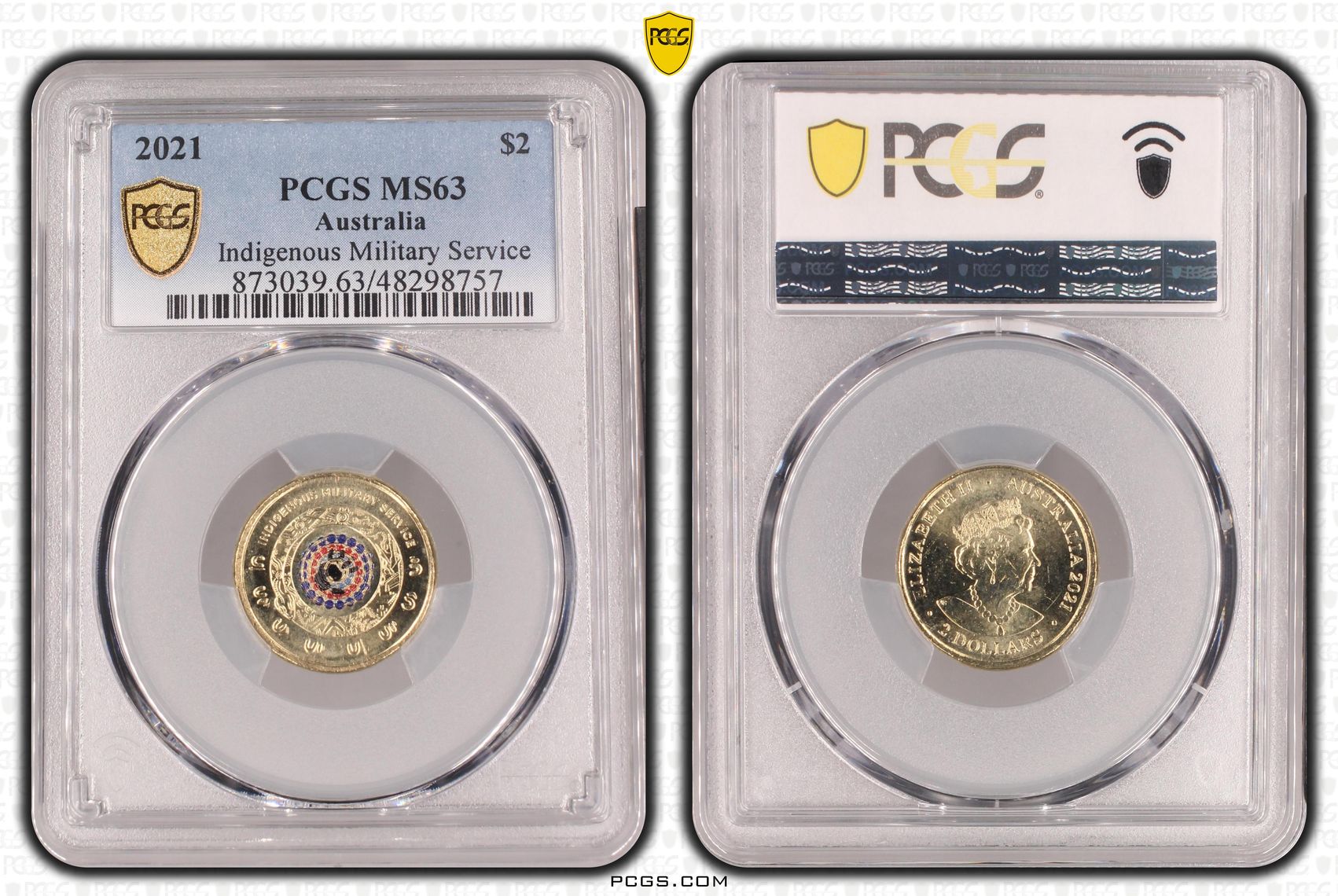 Elizabeth II, Indigenous Military Service, Two Dollar, 2021, PCGS MS63