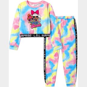L.O.L. SURPRISE! GIRLS CLOTHES CROP TOP AND PANT LONG SLEEVE DOLL PRINT TIE DYE SWEATSHIRT LEGGINGS GIRLS OUTFITS SETS 2PCS