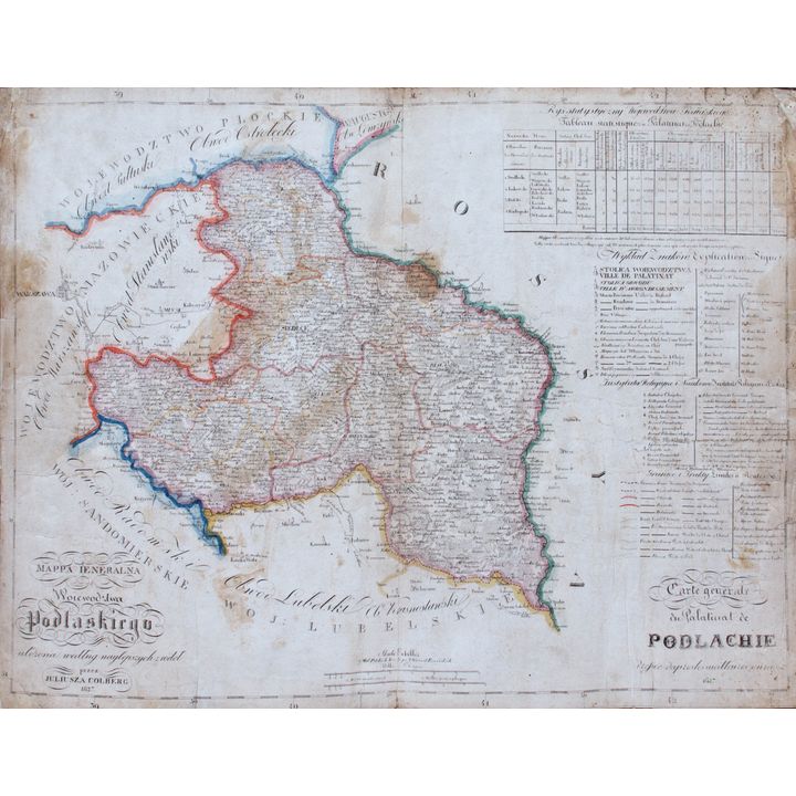Juliusz Kolberg | Mappa jeneralna województwa podlaskiego