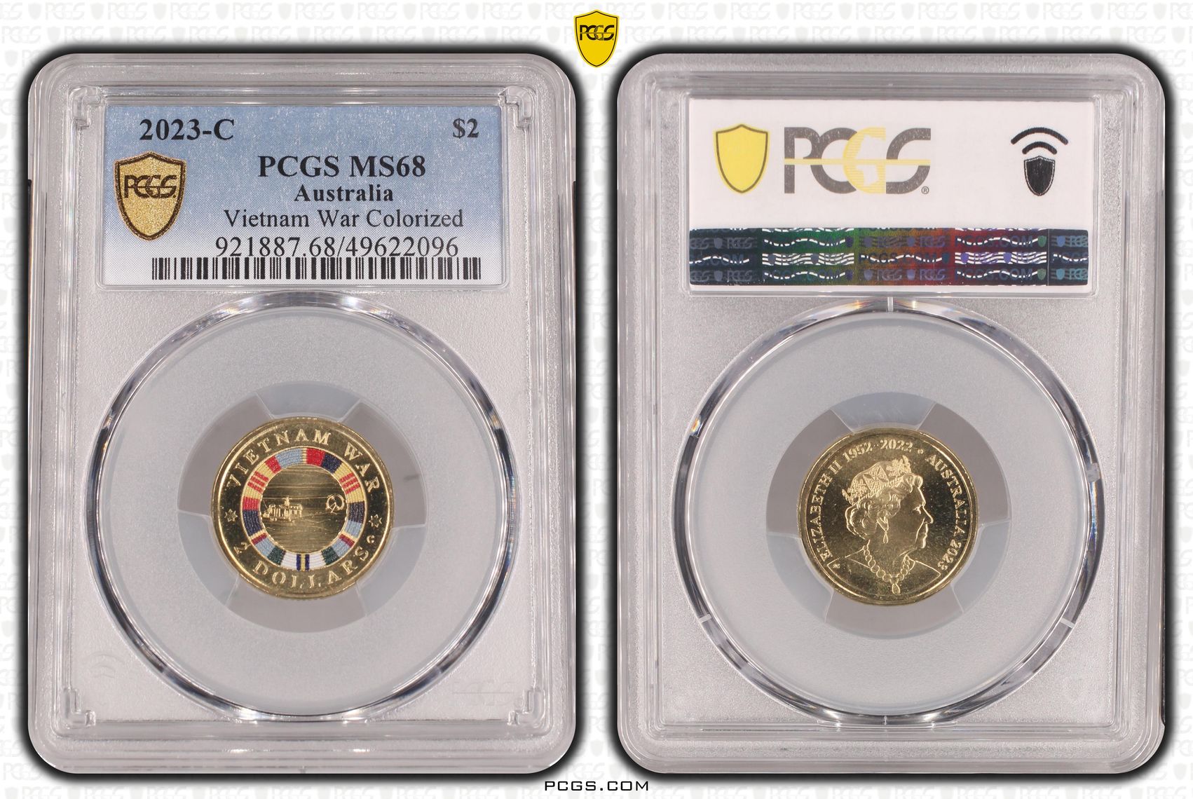Vietnam War Colourised, Two Dollar, 2023-C, PCGS MS68