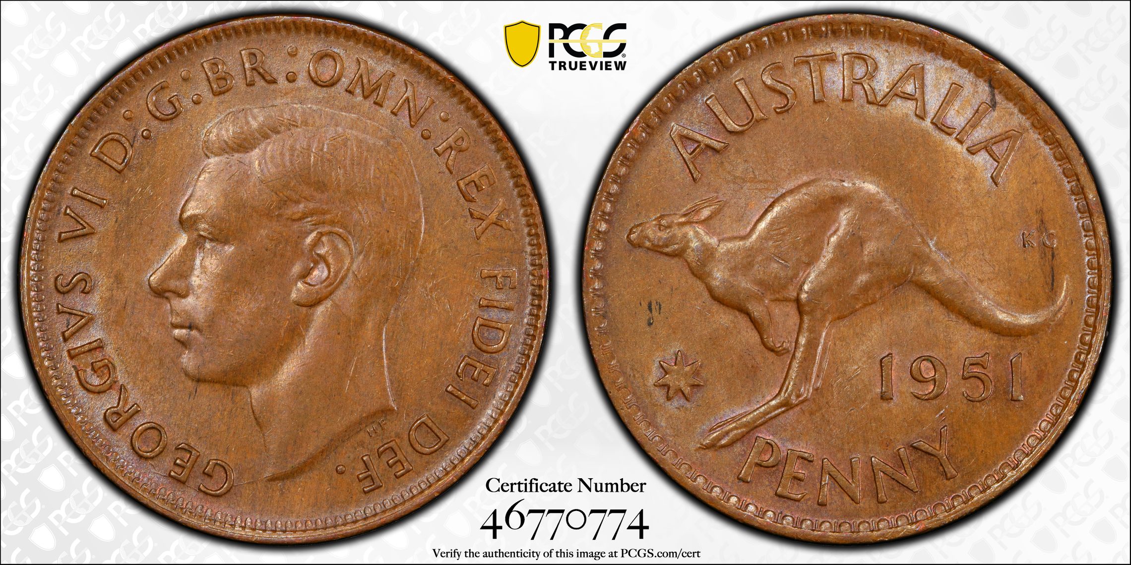 221 · Penny, 1951 (m),  MS63BN