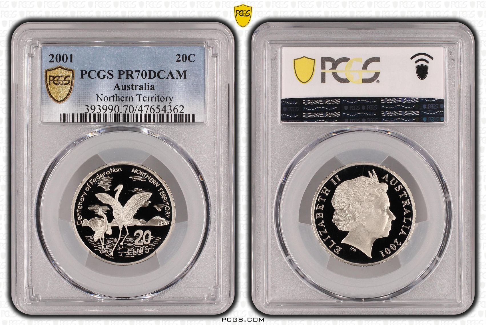 Elizabeth II, Northern Territory, Twenty Cent, 2001, PCGS PR70DCAM