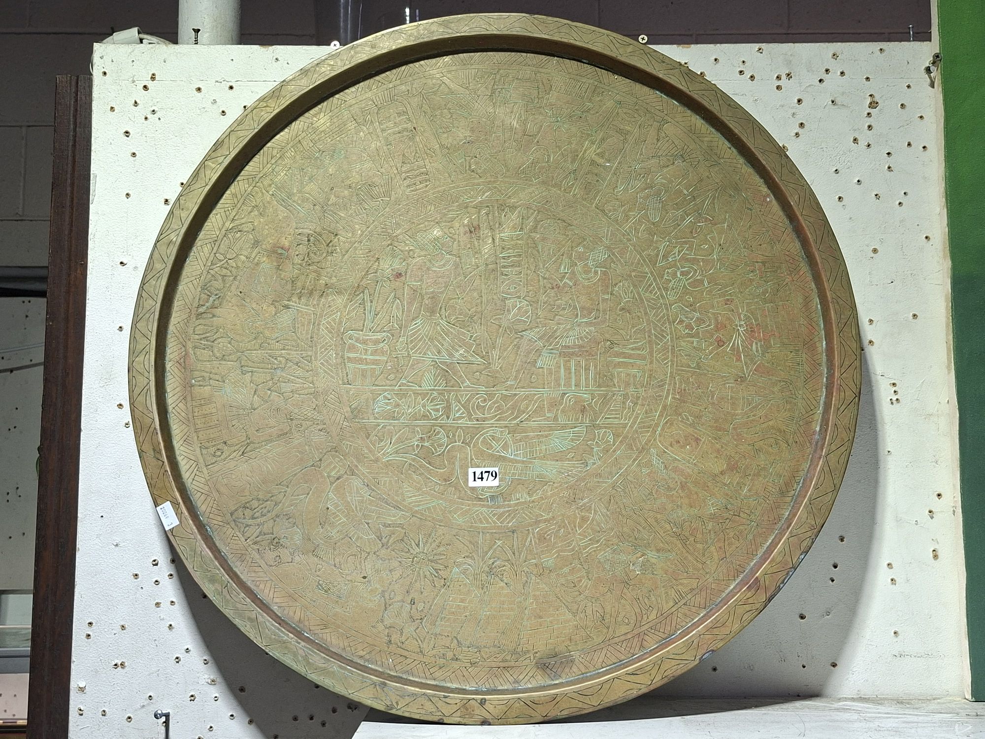 BRASS EGYPTIAN THEMED TRAY