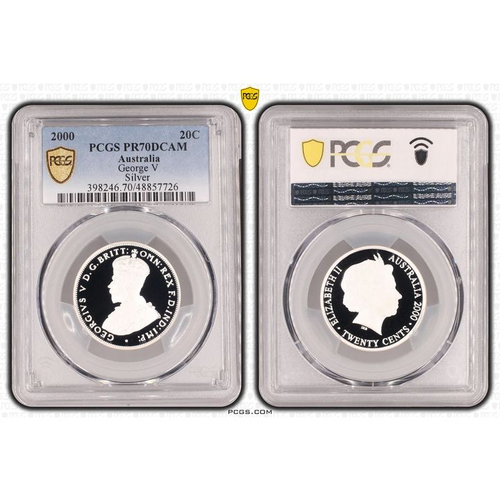George V Silver, Twenty Cent, 2000, PCGS PR70DCAM