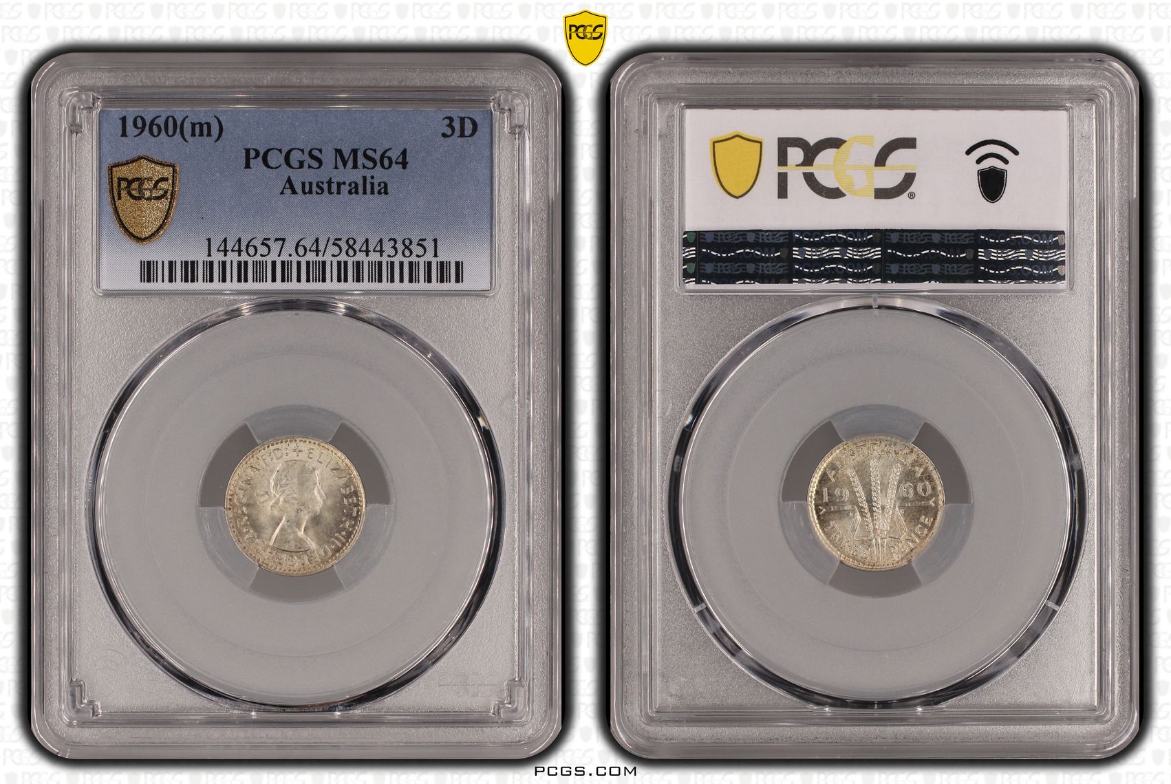 234 · Threepence, 1960(m), PCGS MS64