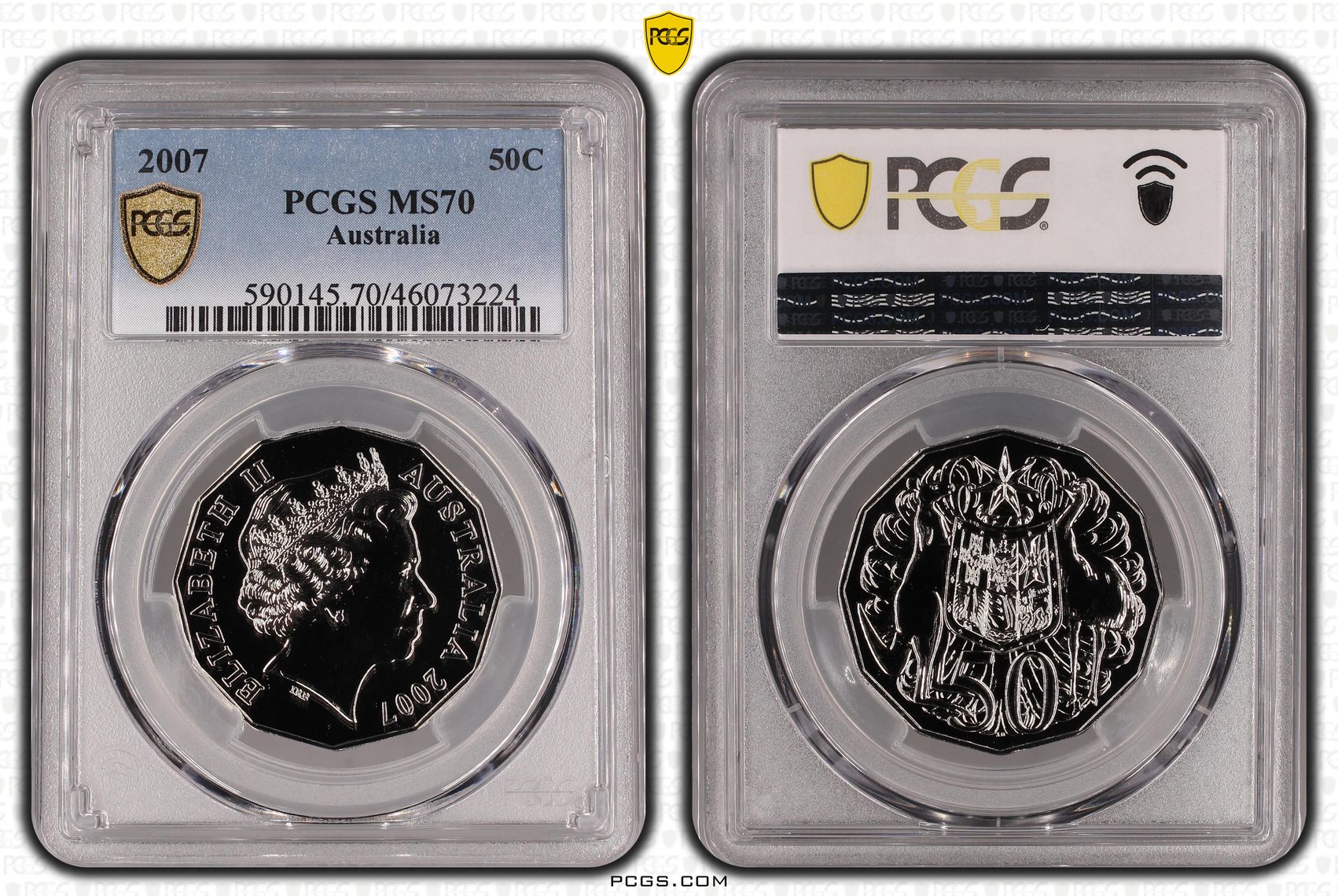 POP 10/0, Fifty Cent, 2007, PCGS MS70