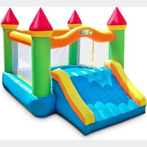 YARD BOUNCE HOUSE, INFLATABLE ROYAL BOUNCER DURABLE SEAM FORCED BUFFER STRIPS, 12 FT X 9 FT X 8 FT H, FUN INFLATABLE BOUNCE HOUSE