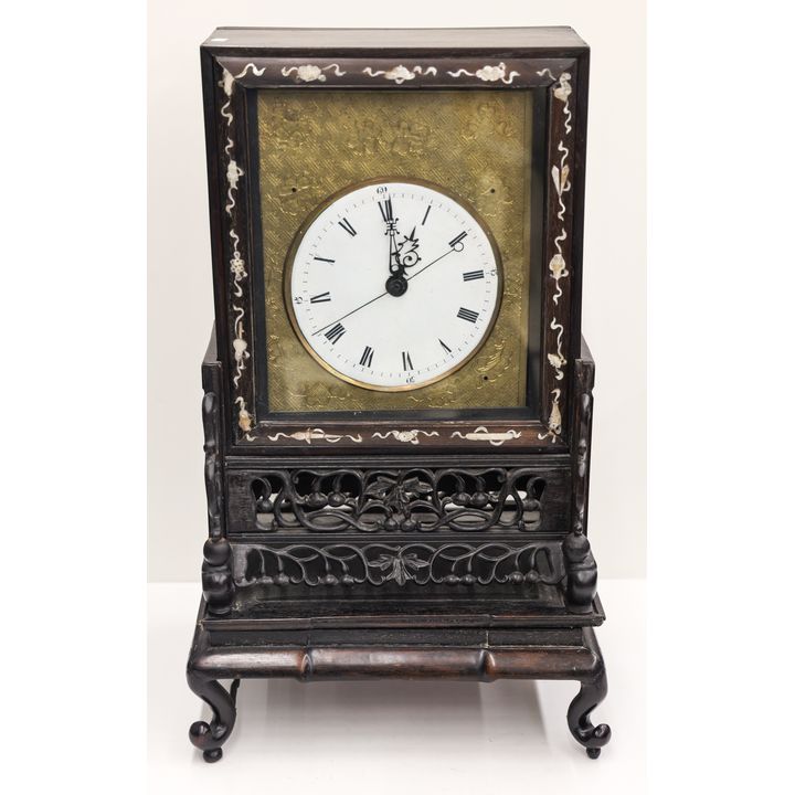 Chinese Export Rosewood Bracket Clock