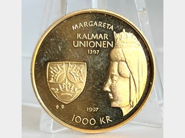 1997 SWEDEN CHARLES XVI 1000 KRONA (.900) GOLD 5.8G