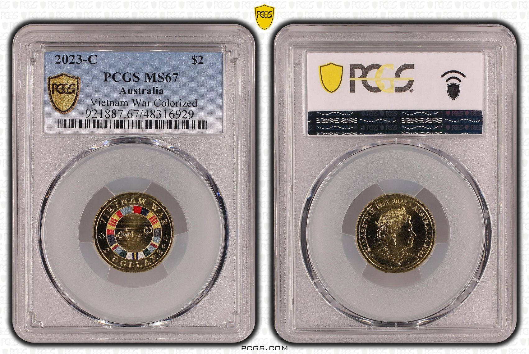 Vietnam War Colourised, Two Dollar, 2023-C, PCGS MS67