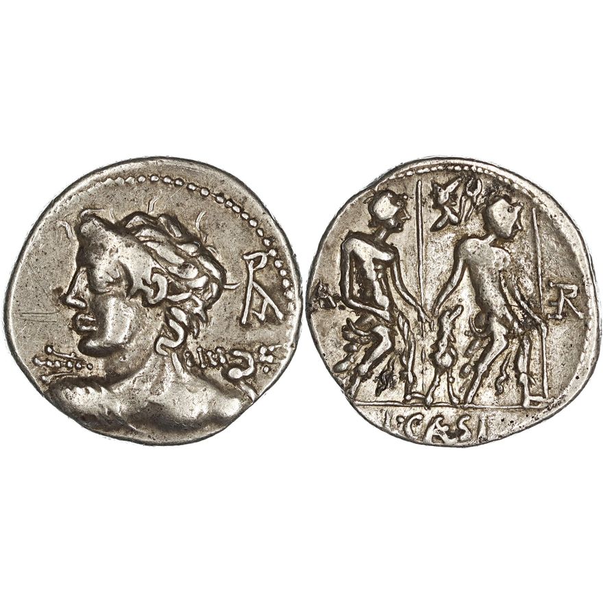 Roman Republic, L. Caesius, Silver Denarius, 112-111 BC,  VF