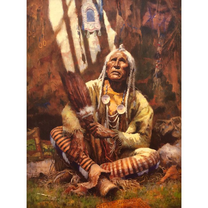 Howard Terpning (1927-) Holy Man of the Blackfoot