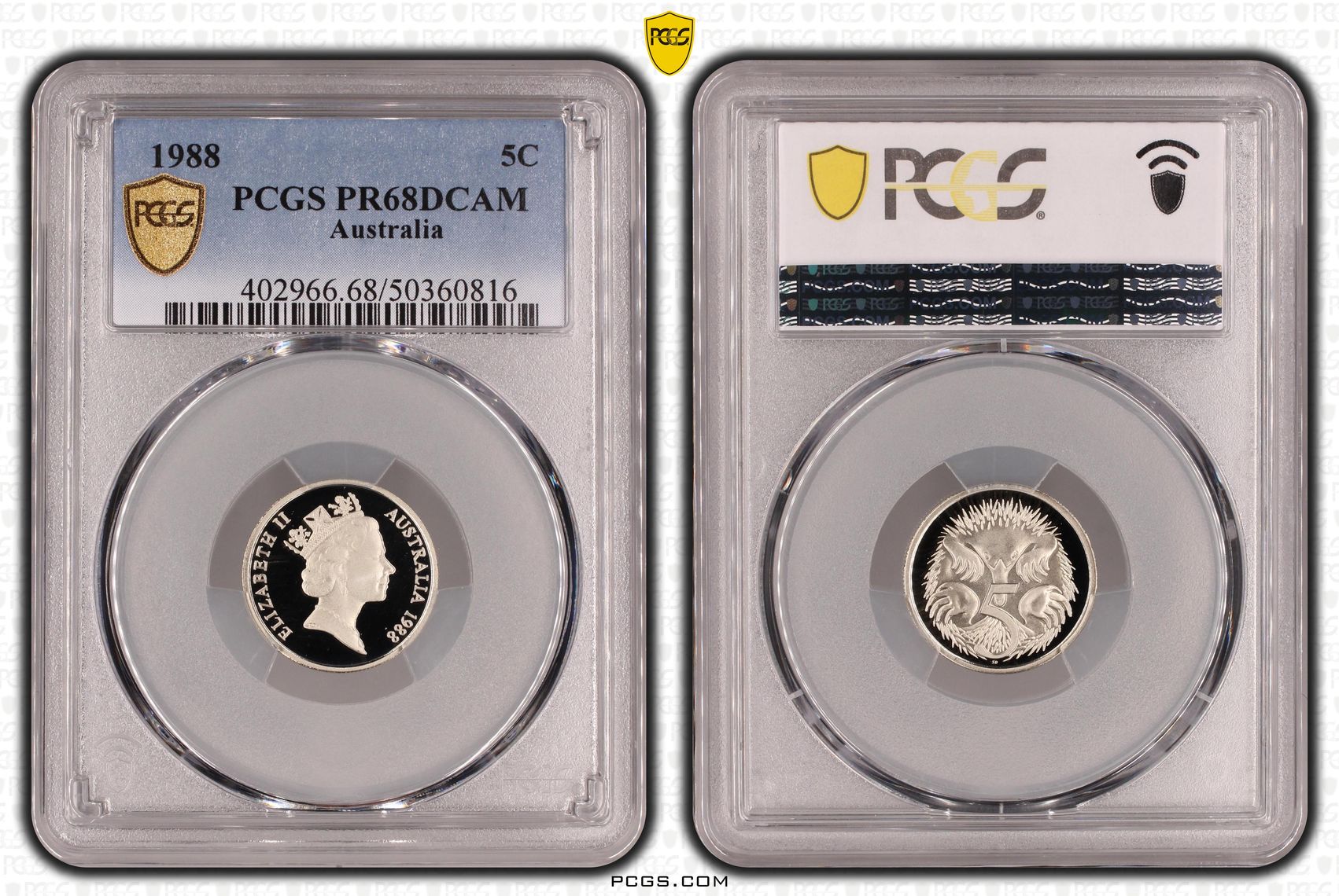 Five Cent, 1988, PCGS PR68DCAM