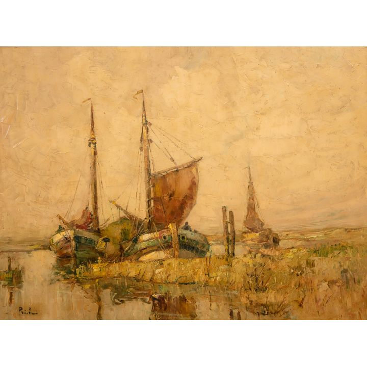 Rudolf Priebe | Łodzie u brzegu