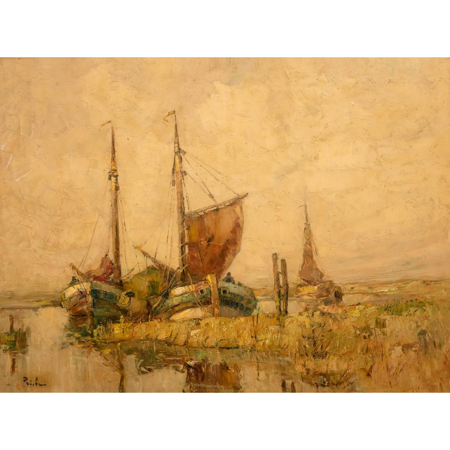 Rudolf Priebe | Łodzie u brzegu
