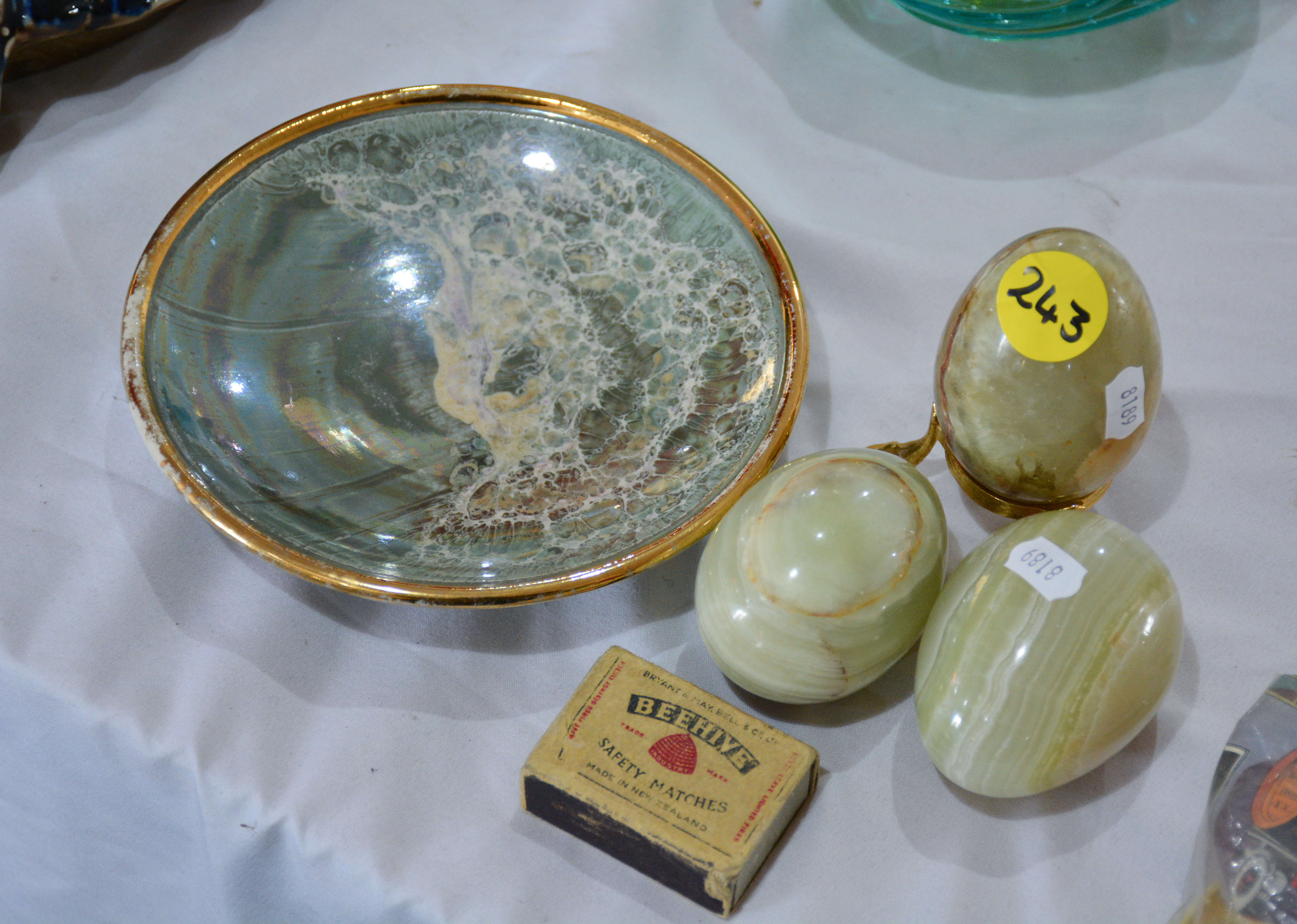 Limited Edition Plate 1987 + Stone Eggs x 3 — sold at auction in New Zealand for $15