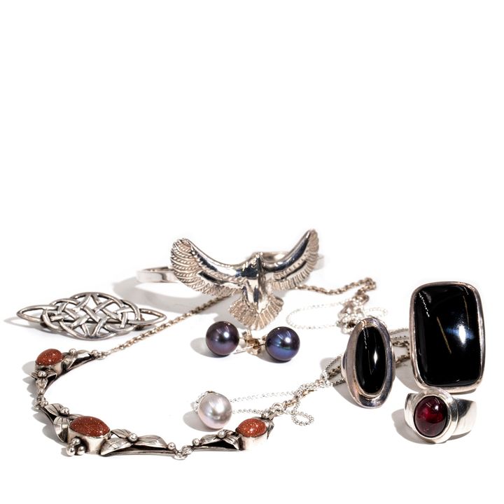 Mix Lot Of Silver Jewellery,