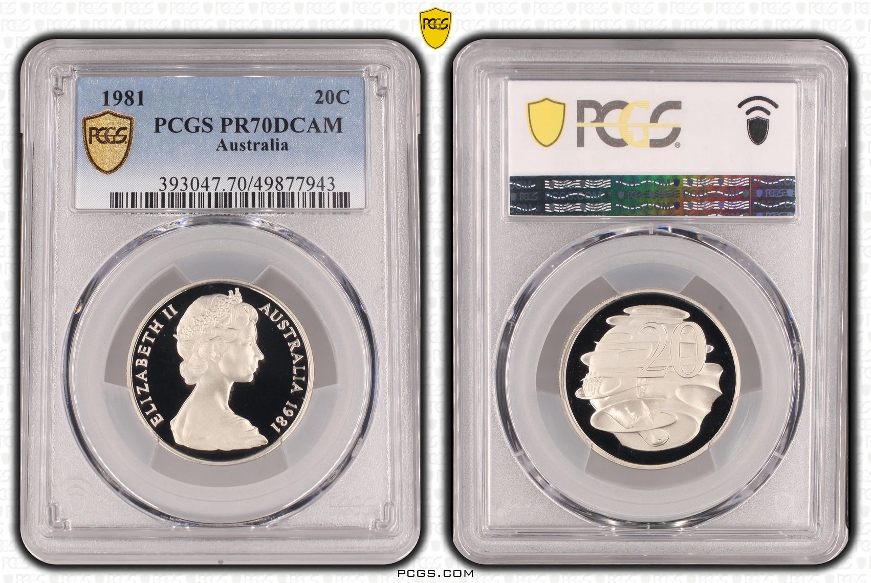 Twenty Cent, 1981, PCGS PR70DCAM