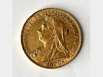 1901 VICTORIA OLD HEAD MELBOURNE MINT GOLD SOVEREIGN