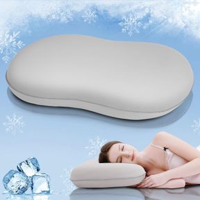 ELEGEAR DEEP SLEEP PILLOW,PATENTED ERGONOMIC CONTOUR DESIGN FOR SIDE & BACK SLEEPERS, ORTHOPEDIC CERVICAL SHAPE GENTLY CRADLES HEA