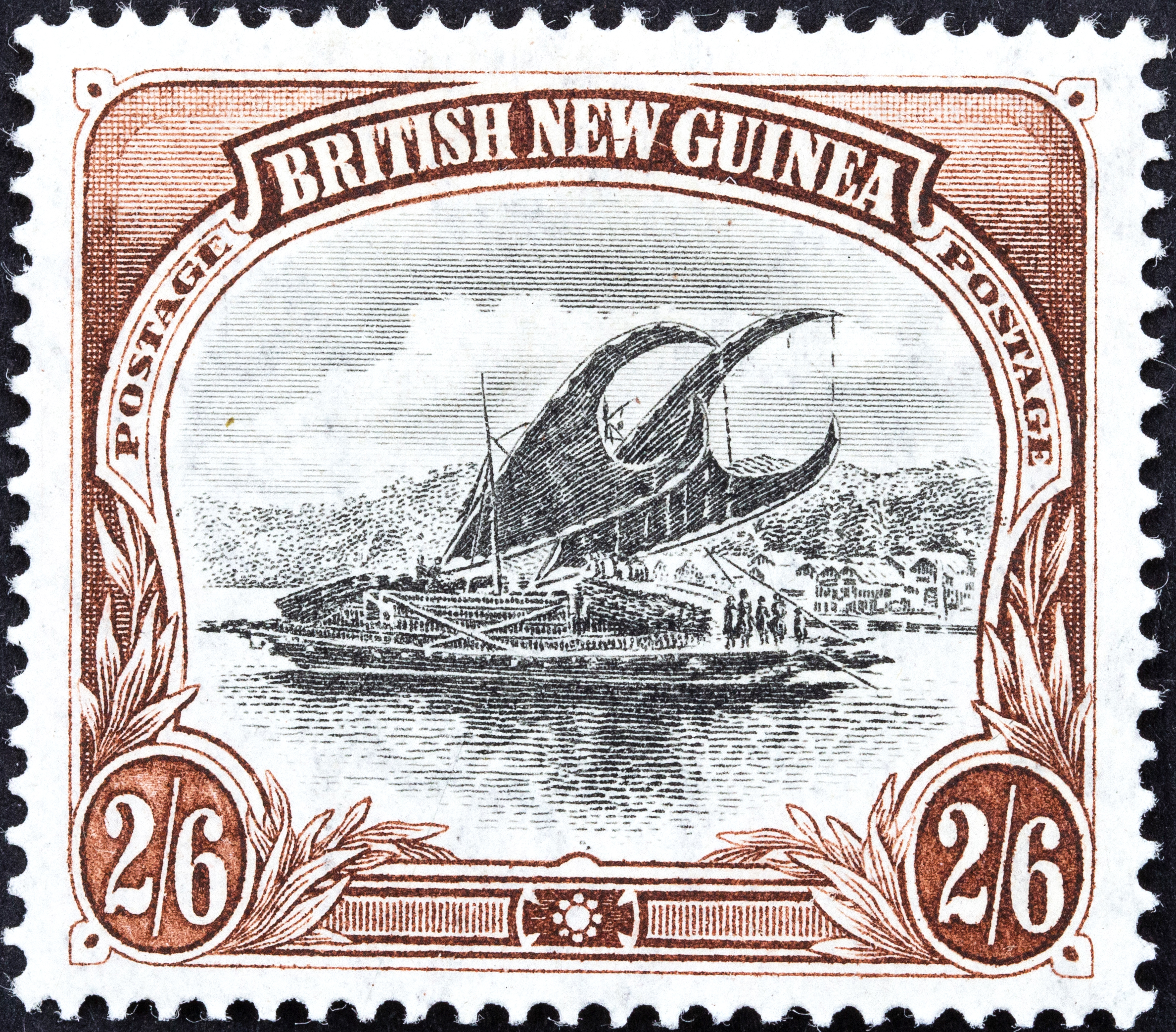 Lakatois BNG, Two Shillings & Sixpence, Black & Brown, 1905, MVLH