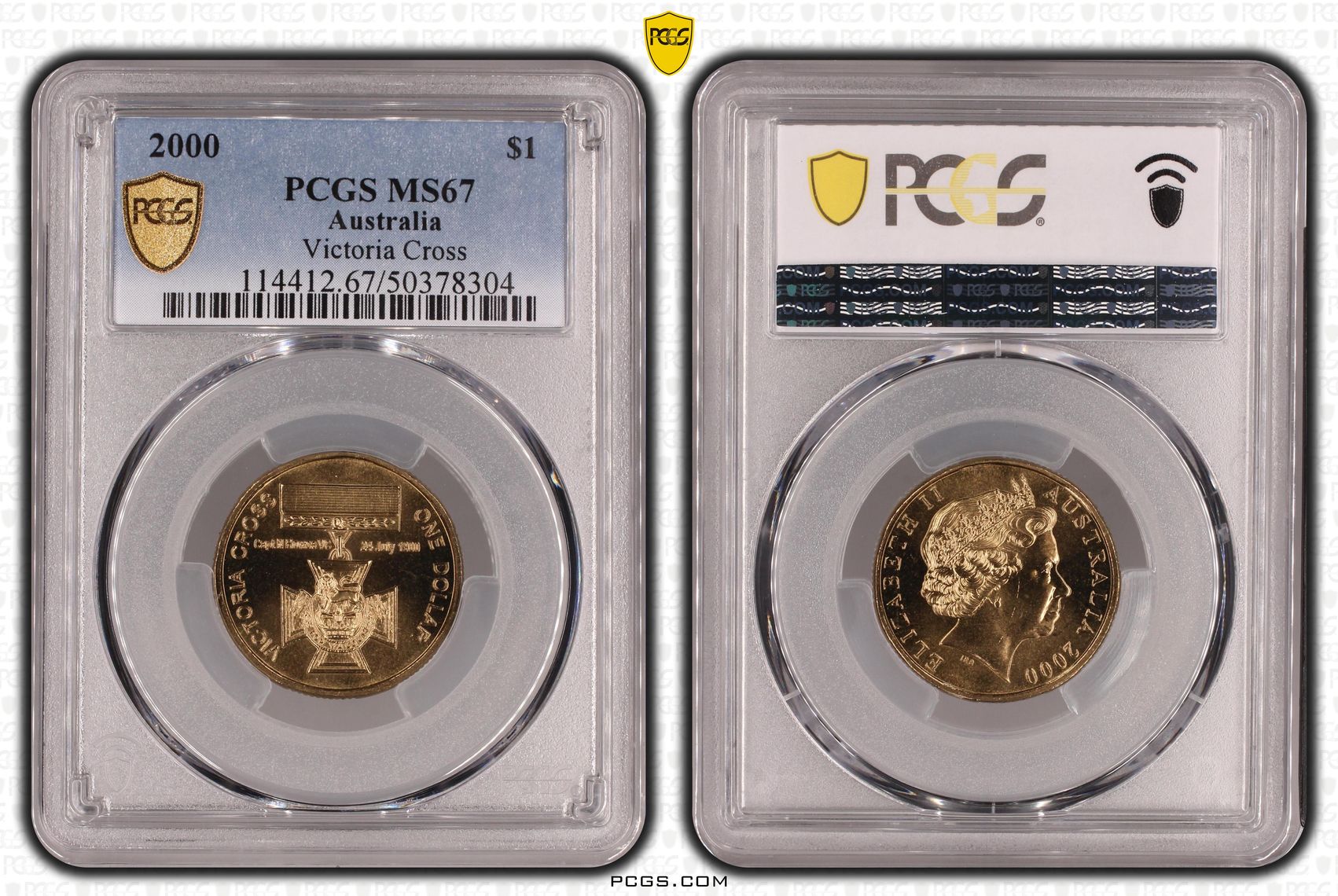 Victoria Cross , One Dollar, 2000, PCGS MS67