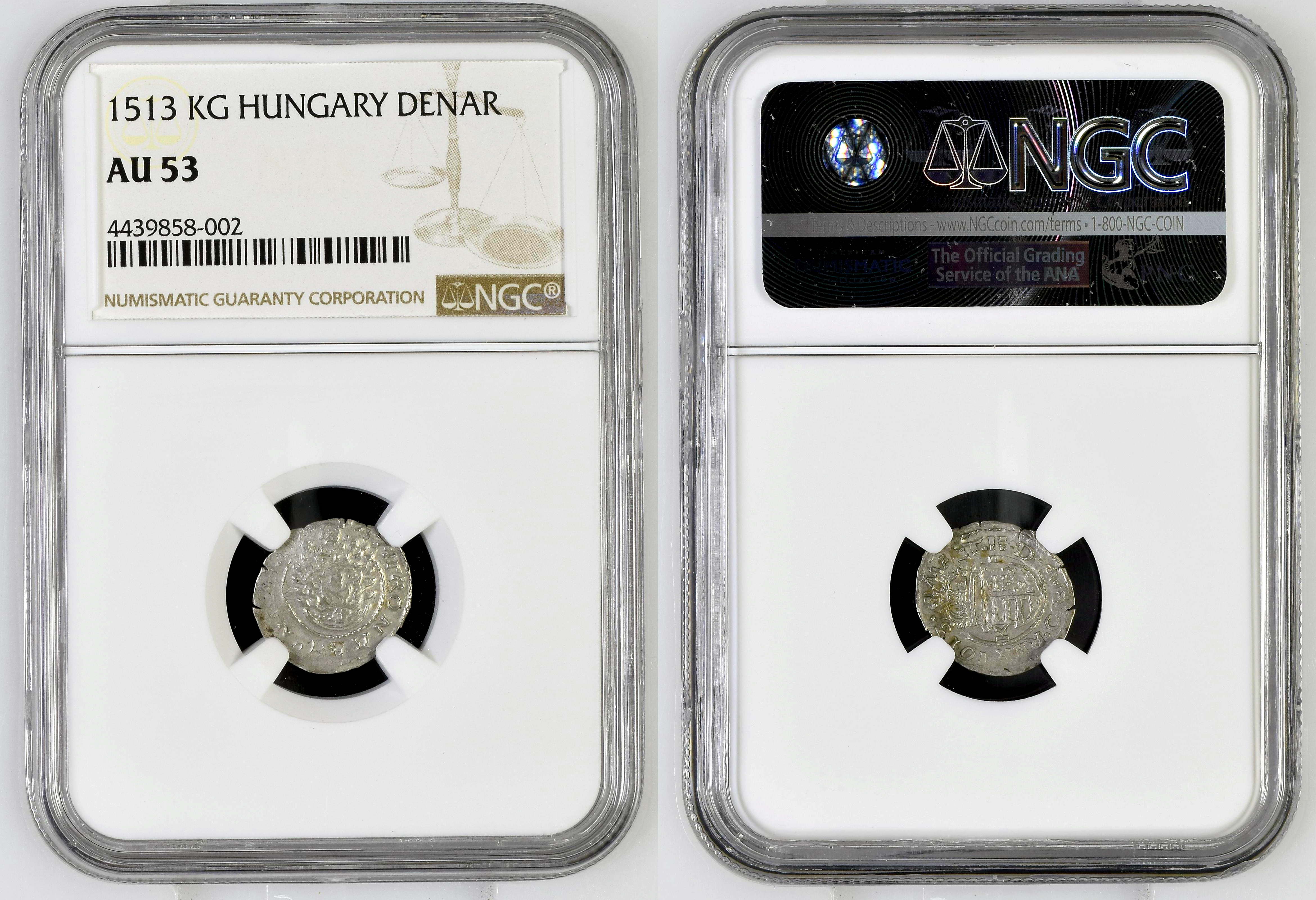 Hungary, Denar, 1513KG, NGC AU 53