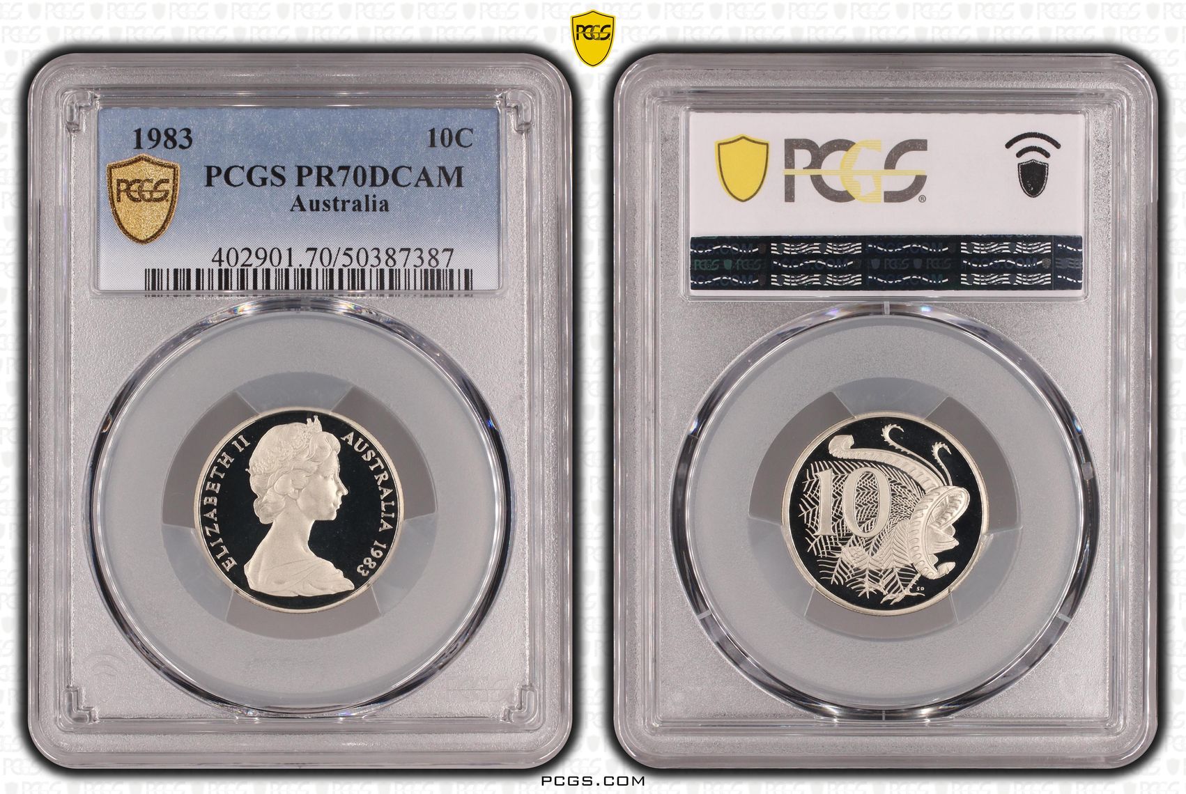 Ten Cent, 1983, Pcgs Pr70dcam