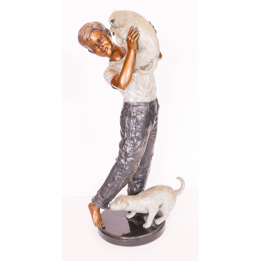 Howard Jason ''Puppy Love'' 1997 Bronze Sculpture
