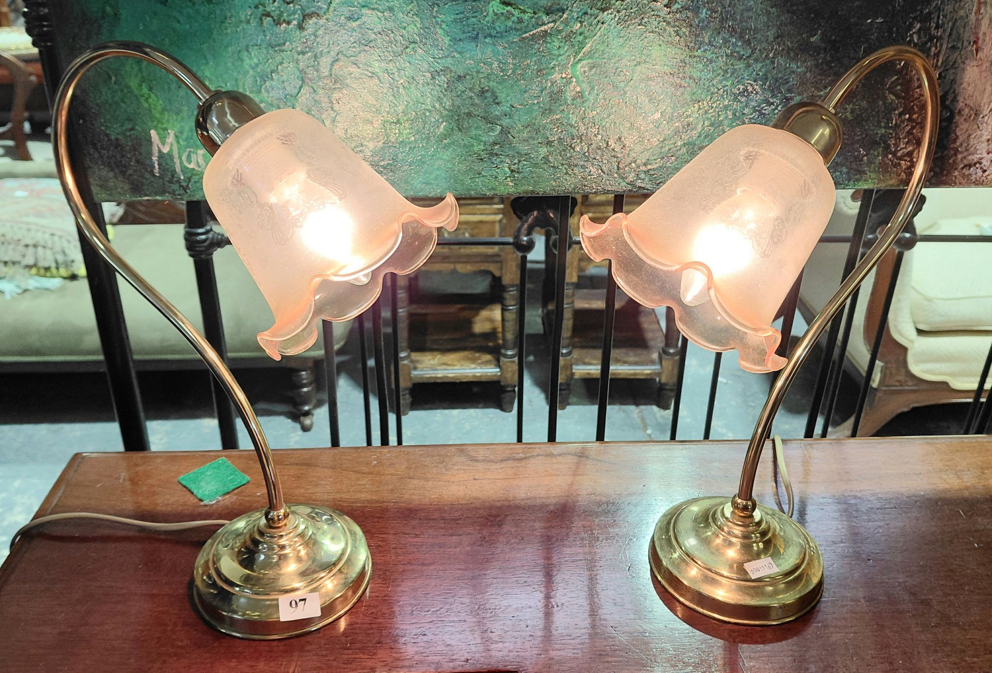 97 · BRASS TABLE LAMPS