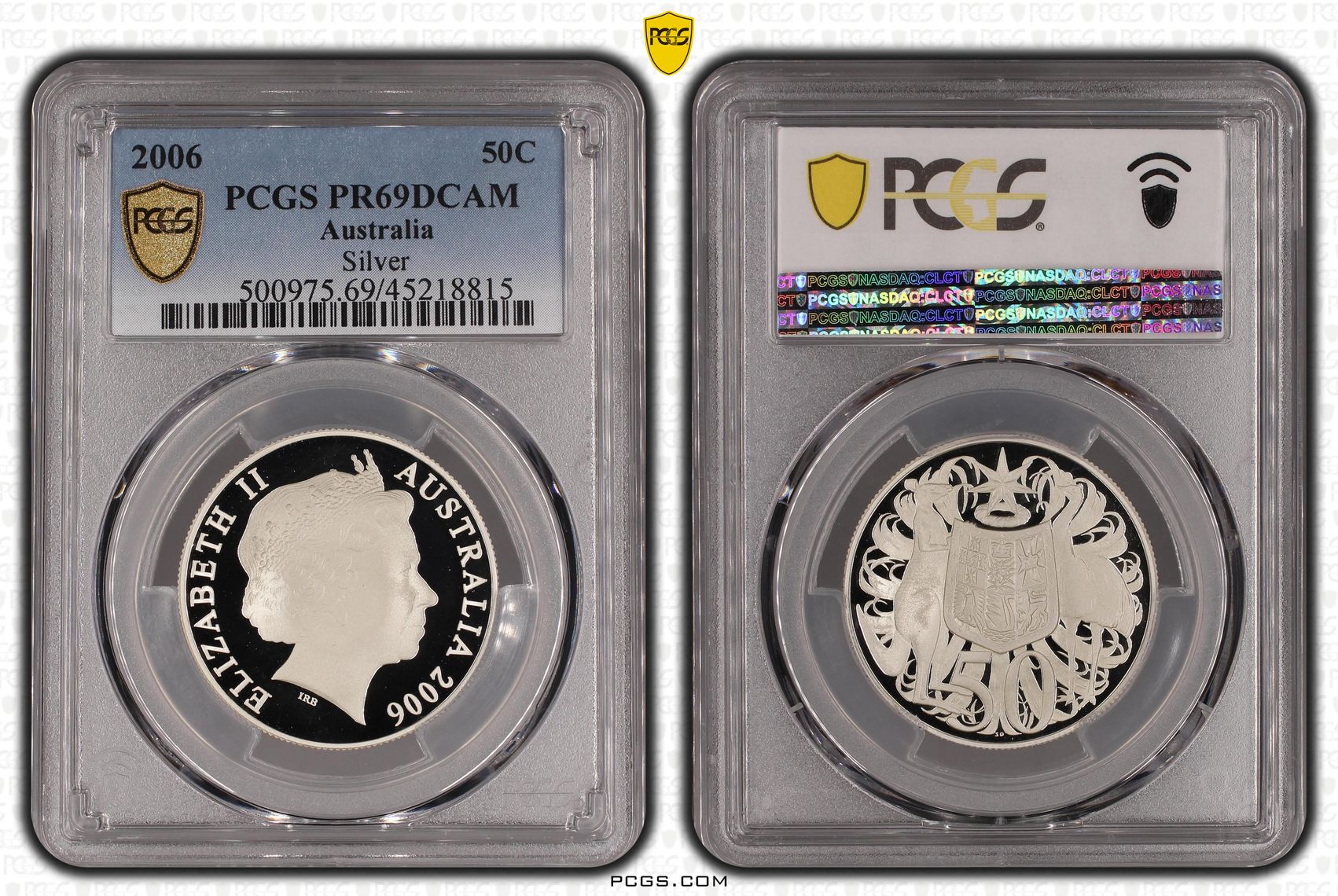 2006 Australia Fifty Cent, 50c Silver Silver PCGS - PR69DCAM -815