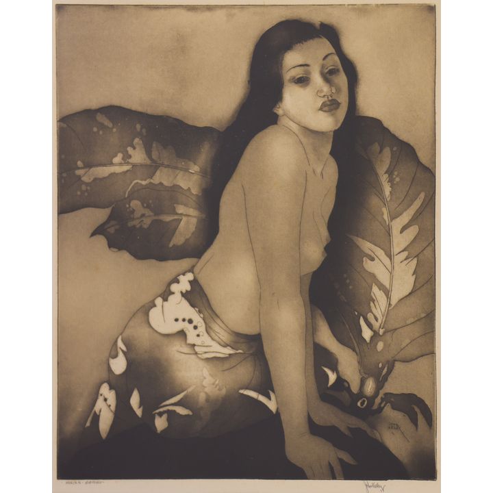 John Kelly ''Marian, Hawaii'' (Nude) Etching with Aquatint
