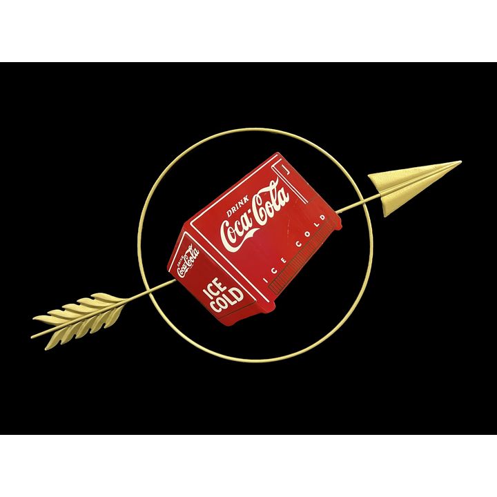 NOS Kay Coca Cola Coke Metal Arrow Soda Sign