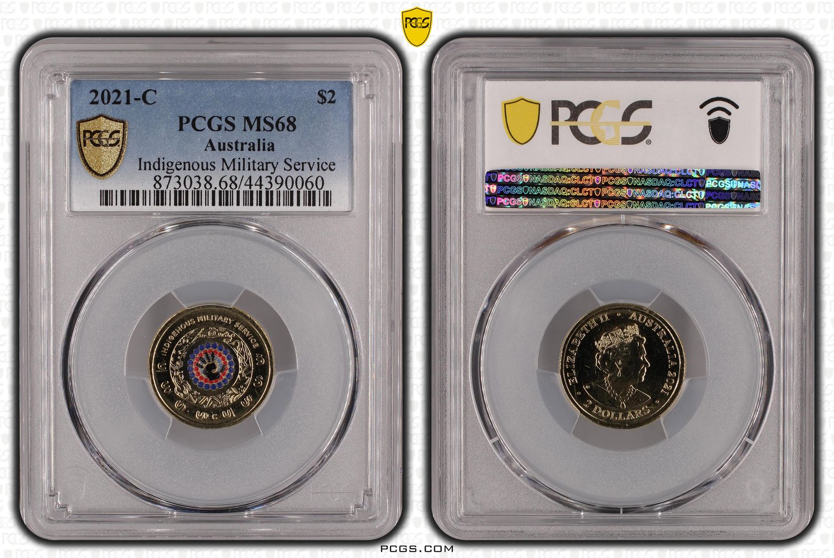 Indigenous Military Service Colourised, Two Dollar, 2021-C, PCGS MS68