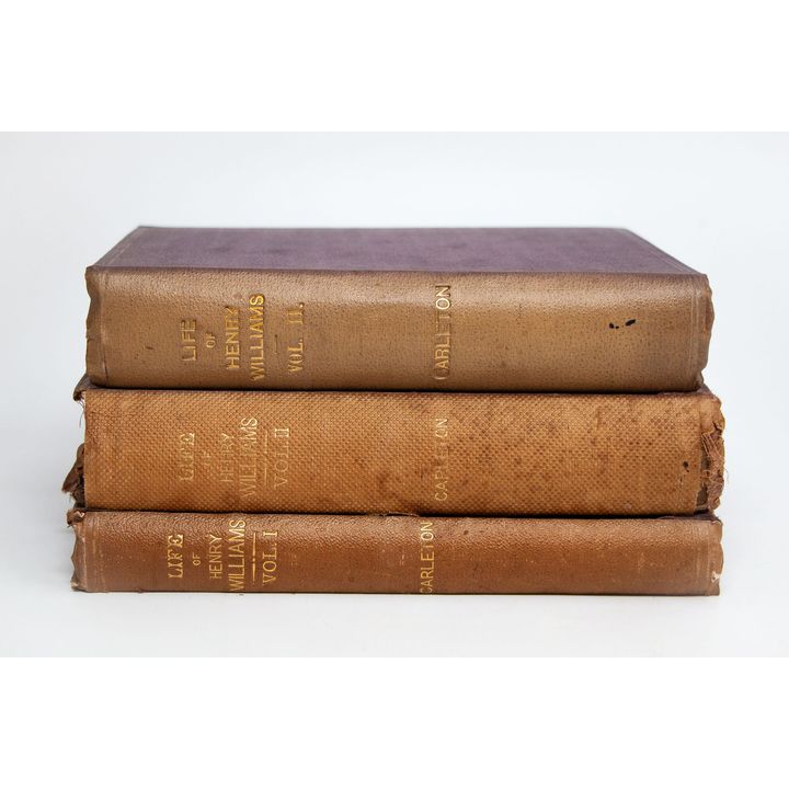 CARLETON, HUGH  [3 volumes, association copies] - The Life of Henry Williams, Archdeacon of Waimate.