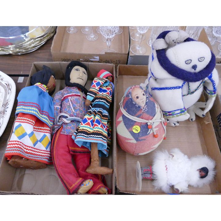 2 Boxes Native Dolls