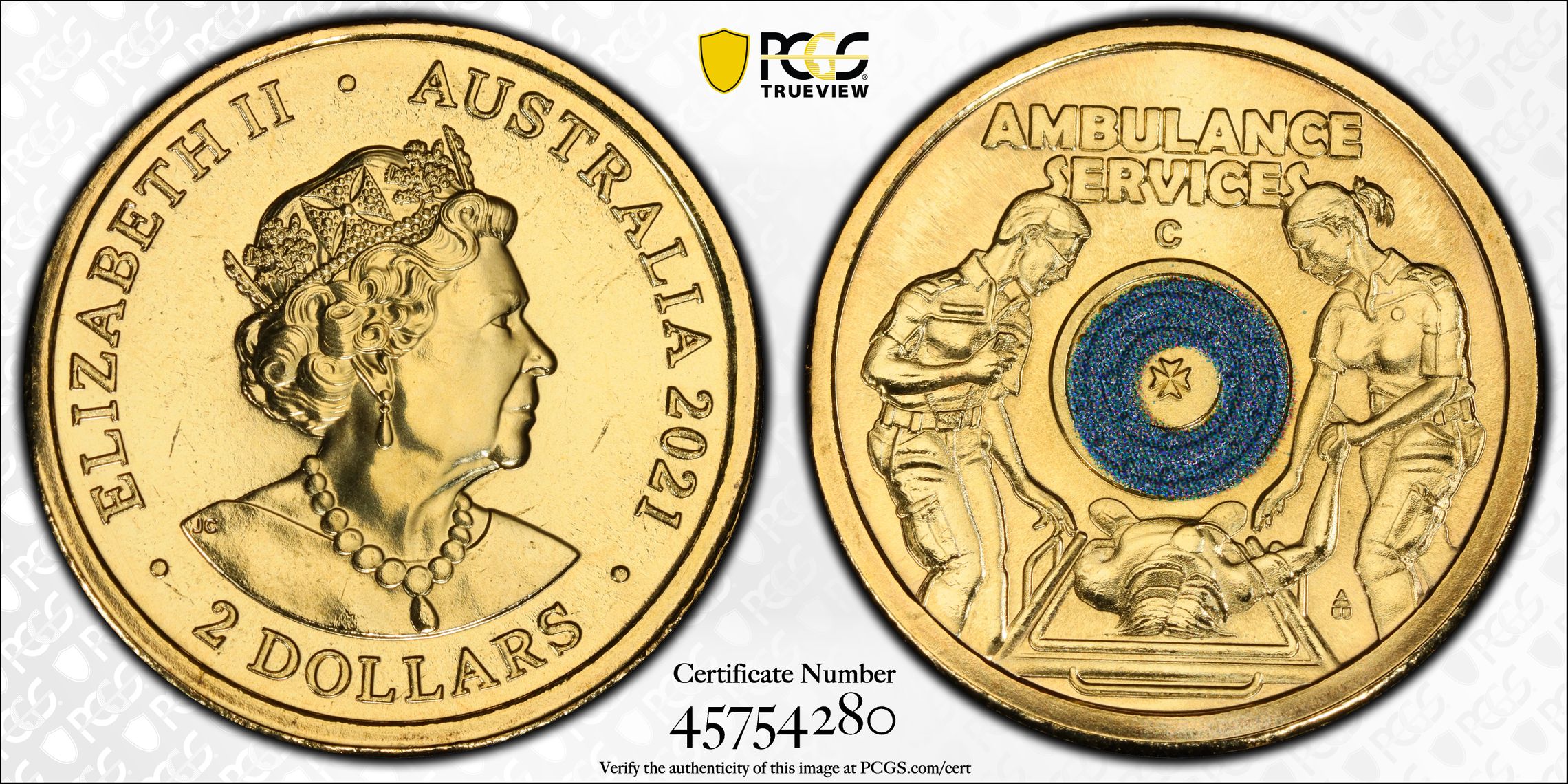 Ambulance Service, Two Dollar, 2021-C, PCGS MS67