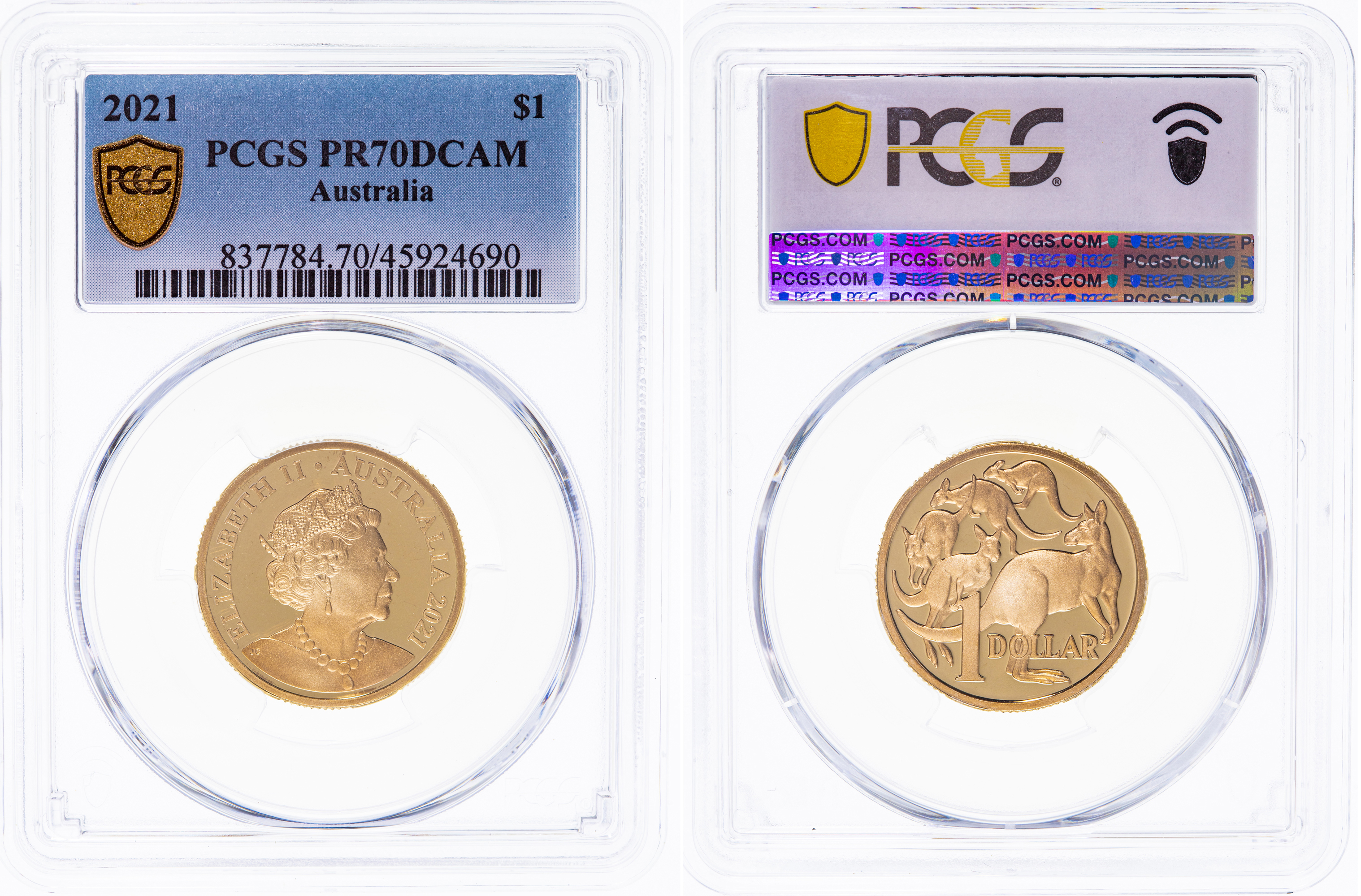 Elizabeth II, One Dollar, 2021, PCGS PR 70DCAM