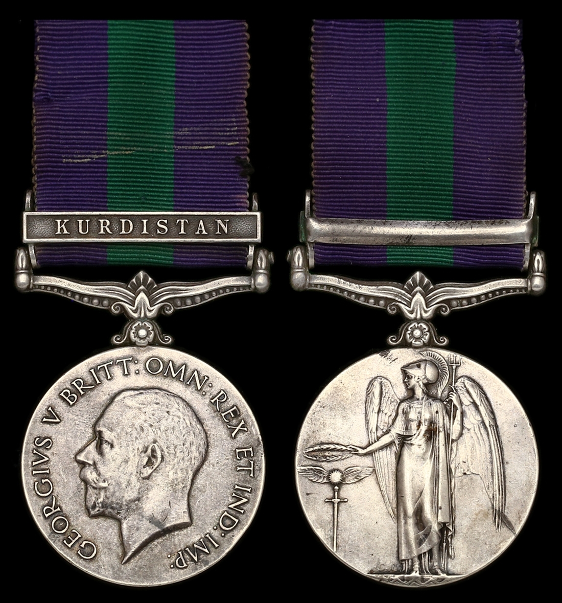 General Service 1918-62, 1 clasp, Kurdistan (55183 Pte. Yukhana Salim ...