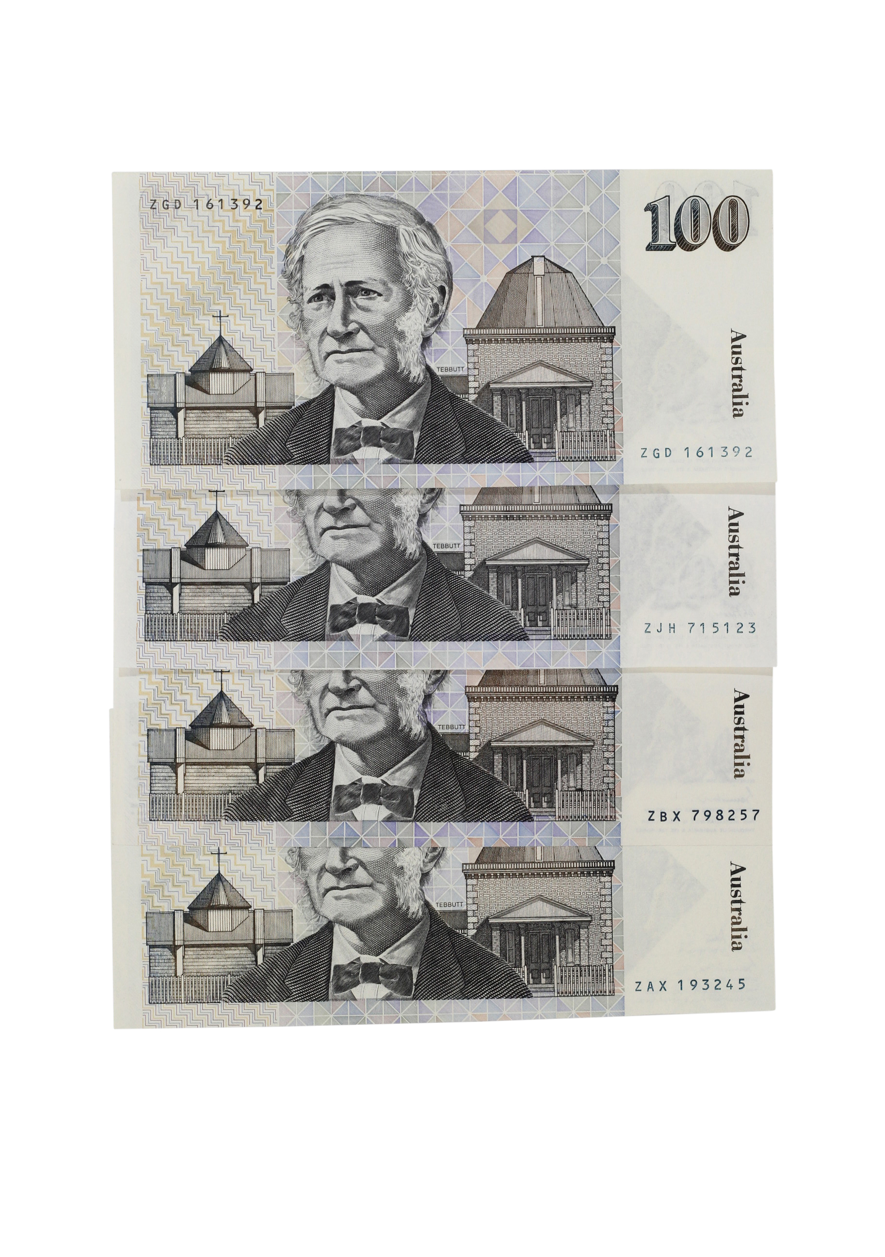 2077. · Collection, One Hundred Dollars, 1984 - 1992, UNC