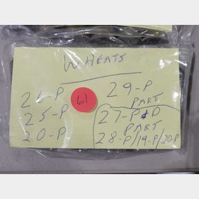 3 full rolls, 3 partial date sorted wheat pennies